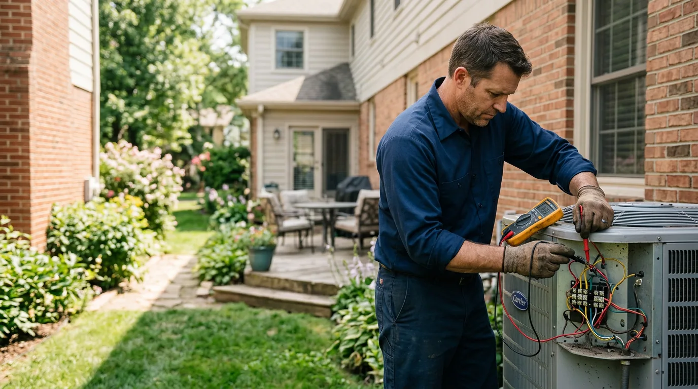 HVAC technician working near Seymour, WI